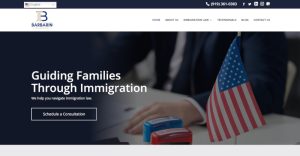 A screenshot of the immigration law website.